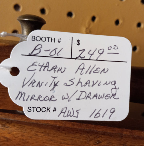 Ethan Allen Vanity Shaving Mirror with Drawer