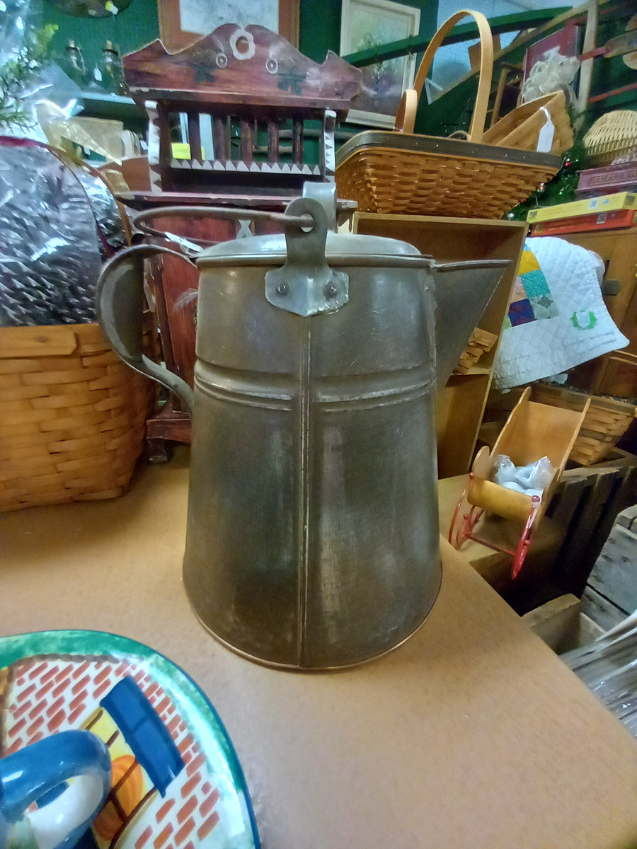 Large Tin Cowboy Coffee Pot with Copper Bottom