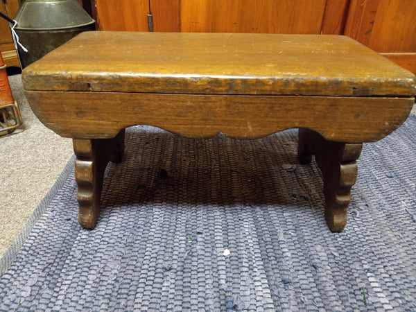 Queen Anne Style Wood Foot Stool