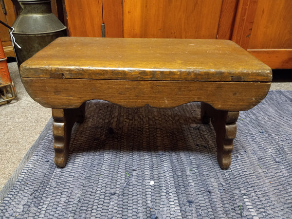 Queen Anne Style Wood Foot Stool