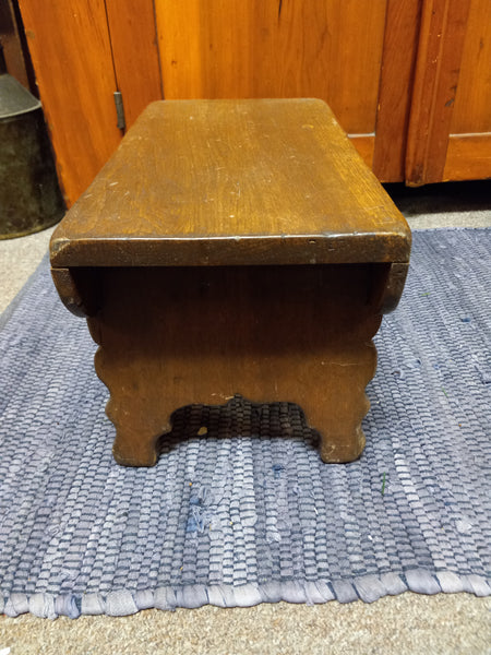 Queen Anne Style Wood Foot Stool