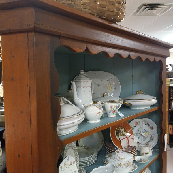 Antique Pine 2-Piece Country Corner Cupboard CA 1840s