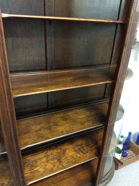 Solid Oak Bowfront Cabinet