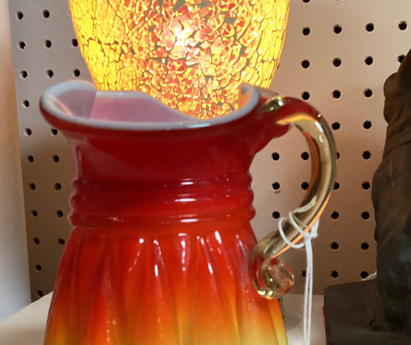Kanawha Amberina Cased Glass Pitcher