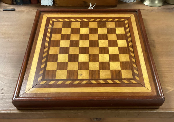 Antique Hand Crafted Inlaid Wood Game Board