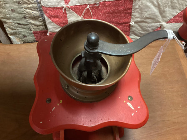 Painted Wooden Coffee Grinder