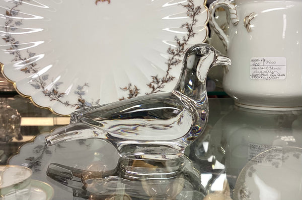 Baccarat Crystal Turtle Dove Paperweight