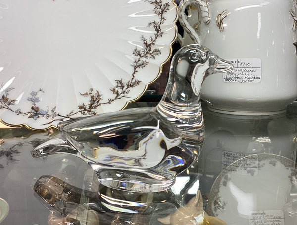 Baccarat Crystal Turtle Dove Paperweight