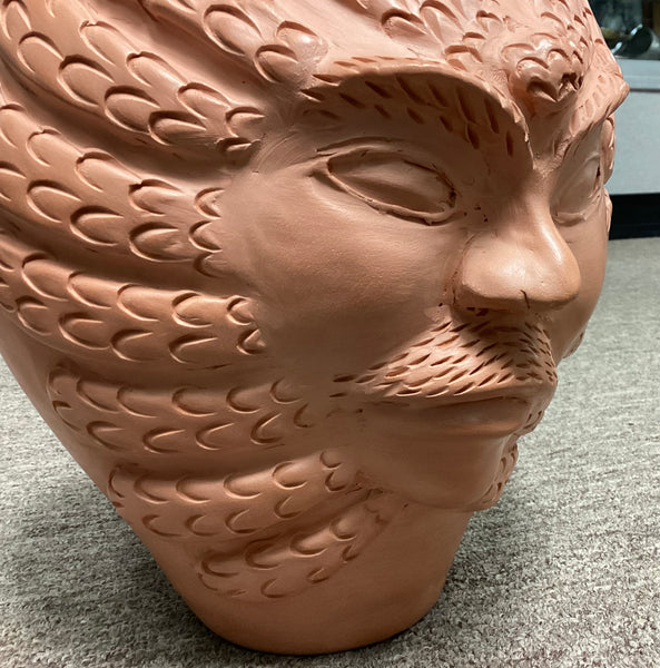 Yvo Samgushak Opposing Shamans Earthenware Pottery Vessel