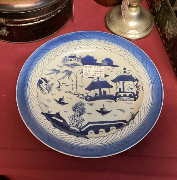 Nine Inch Blue Canton Porcelain Plate