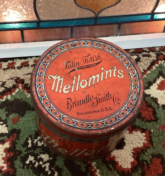 Antique Metal Advertising Tin 5 lbs Mellomints