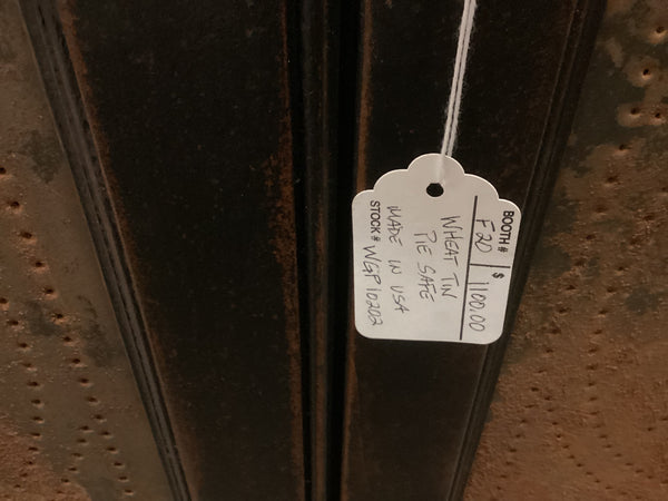 Primitive Style Wheat Tin Pie Safe