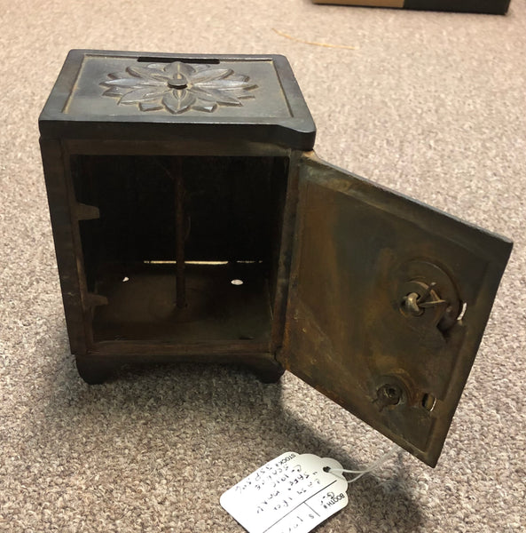 Antique Cast Iron Grand Jewel Safe Bank c. 1910
