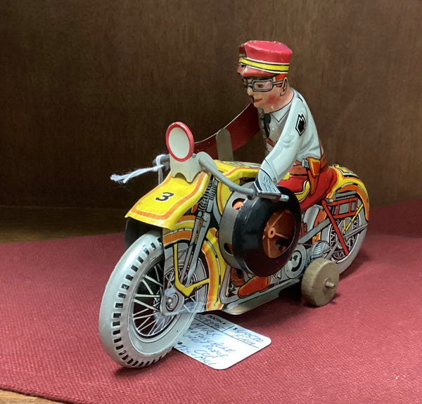 Marx Tin Litho Wind-Up Rookie Motorcycle Cop
