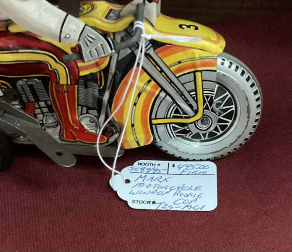 Marx Tin Litho Wind-Up Rookie Motorcycle Cop
