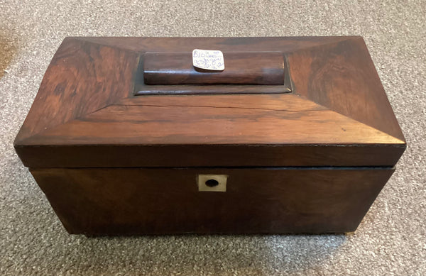 Wooden Sarcophagus Tea Caddy