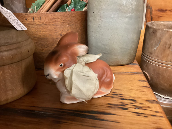 Vintage 1920-1930 German Chalkware Easter Rabbit Candy Container