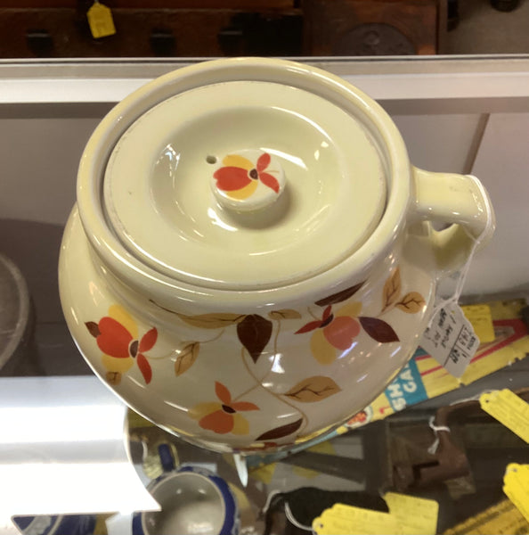 Autumn Leaf by Hall One Handled 2 1/2 Qt Bean Pot