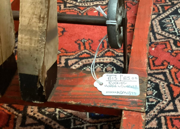 Painted Wooden Child's Rocking Horse