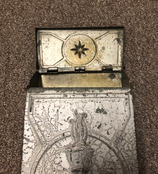 Antique 1918 Liberty Torch Metal Mailbox
