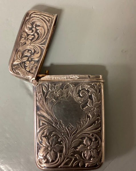 Antique Sterling Silver Match Safe
