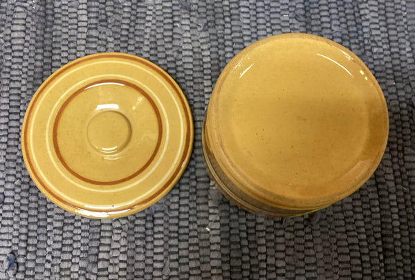 19th Century Yelloware Butter Crock w/ Lid