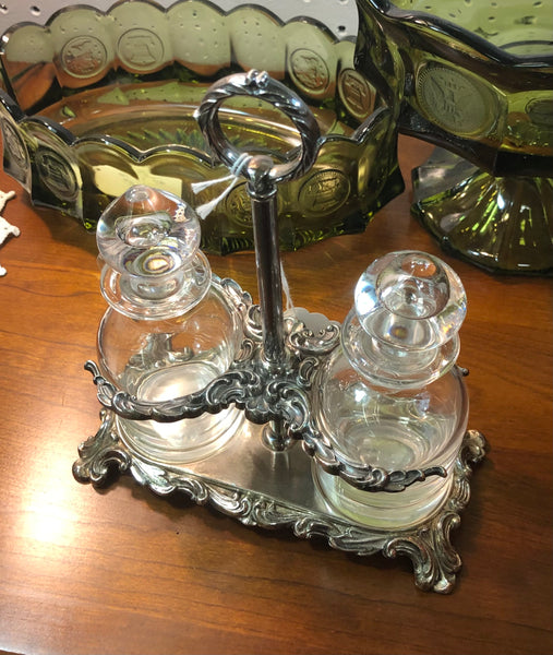 Wilcox International Silver Oil & Vinegar Cruet Set
