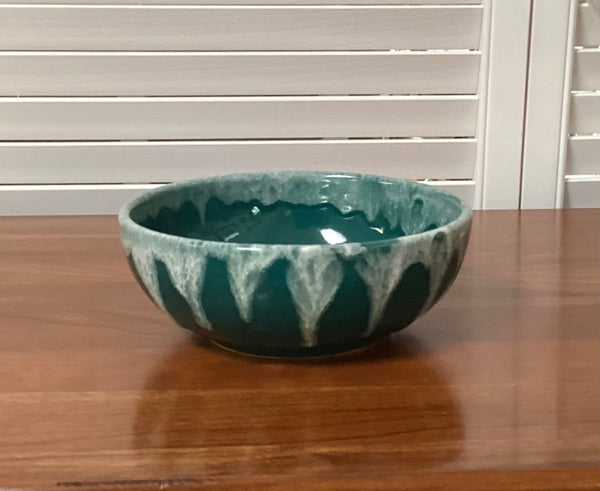 Watt Pottery #52 Green Drip Glaze Salad Bowl