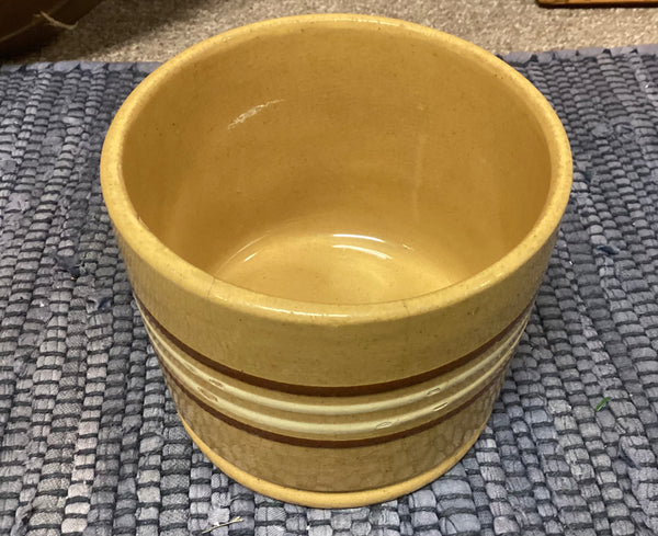 19th Century Yelloware Butter Crock w/ Lid
