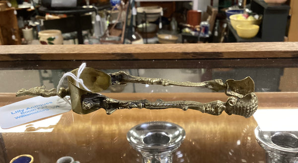 Brass Sugar Tongs w/ Shell Tips