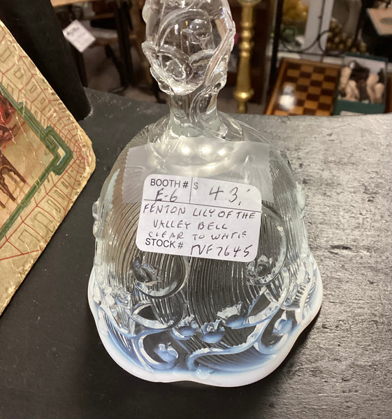 Fenton Clear Opalescent Lily of the Valley Glass Bell