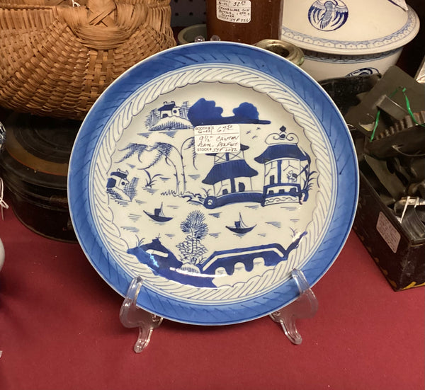 Nine Inch Blue Canton Porcelain Plate