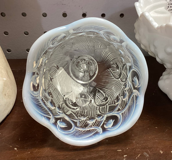 Fenton Clear Opalescent Lily of the Valley Glass Bell