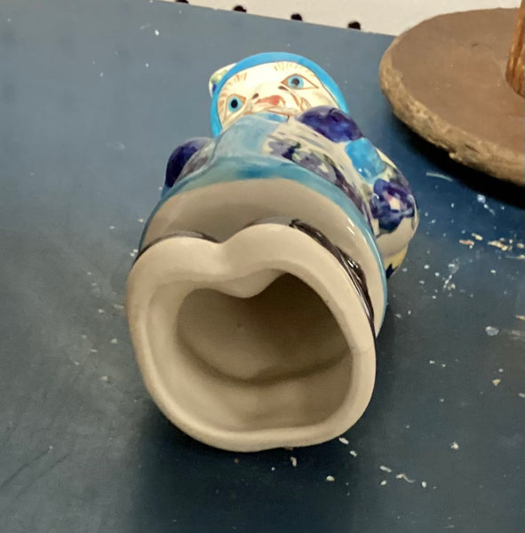Polish Pottery Santa Figurine