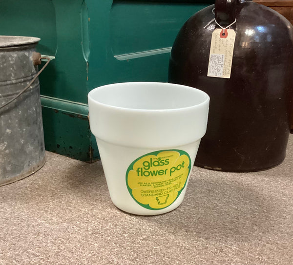 Jeannette Glass Company Opaque White Flower Pot