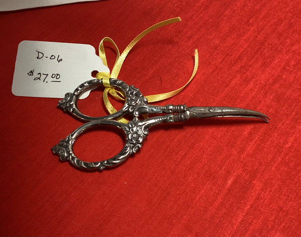 Sterling Silver Handled Curved Blade Cuticle Scissors