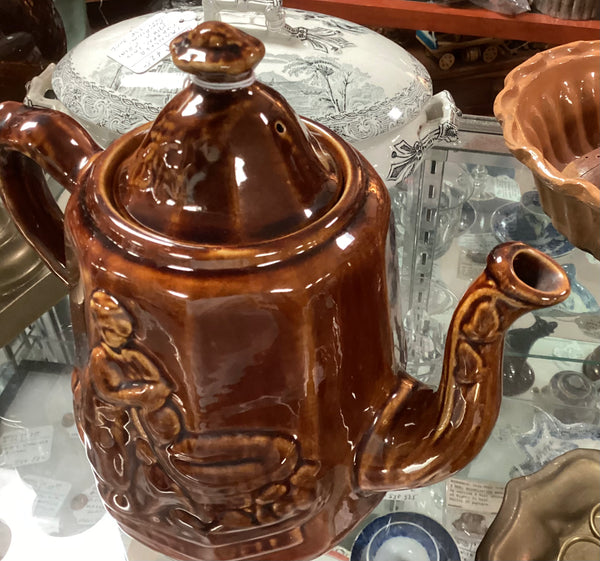 Rockingham Glaze Teapot Rebecca at the Well