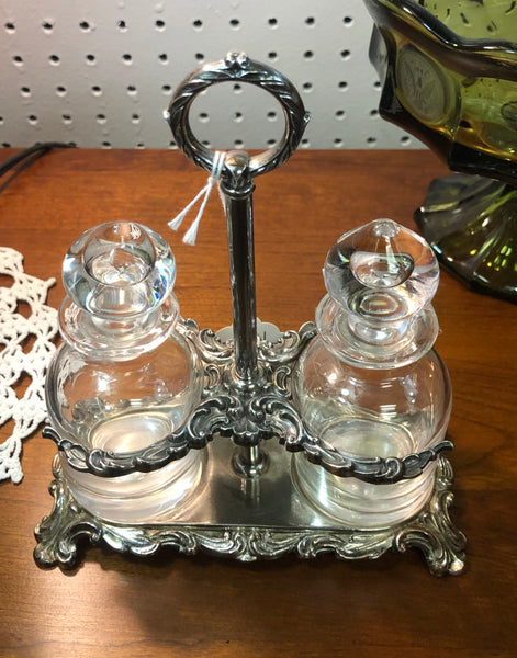 Wilcox International Silver Oil & Vinegar Cruet Set