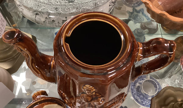 Rockingham Glaze Teapot Rebecca at the Well