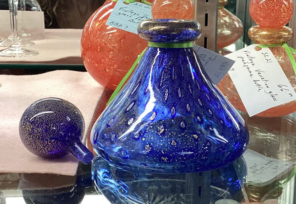 Venetian Blown Glass Perfume Bottle w/ Stopper