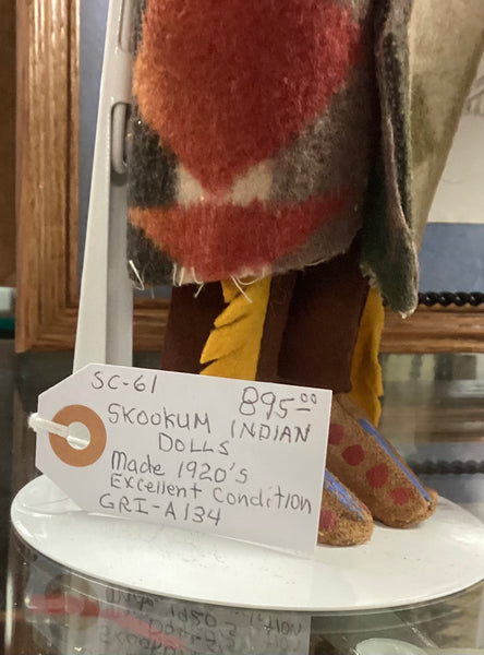 Vintage 1920's Native American-Themed Skookum Doll Family