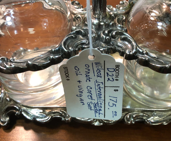 Wilcox International Silver Oil & Vinegar Cruet Set