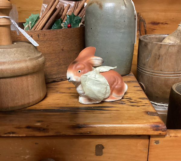 Vintage 1920-1930 German Chalkware Easter Rabbit Candy Container