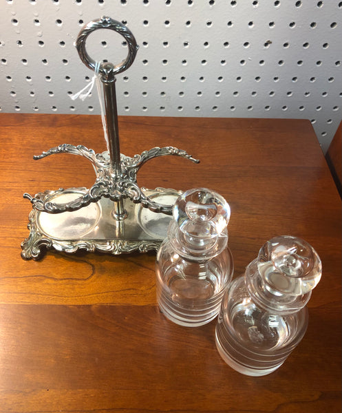 Wilcox International Silver Oil & Vinegar Cruet Set