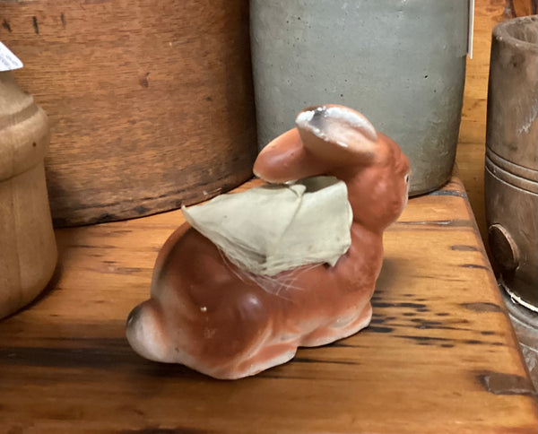 Vintage 1920-1930 German Chalkware Easter Rabbit Candy Container
