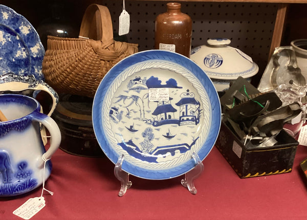 Nine Inch Blue Canton Porcelain Plate