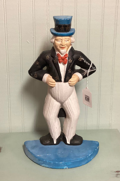 Painted Cast Iron Uncle Sam Door Stop