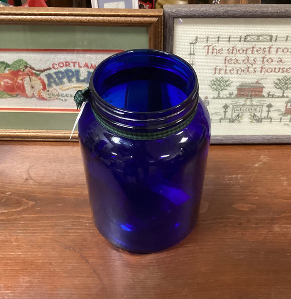 Cobalt Blue Vintage Advertising Noxzema Jar