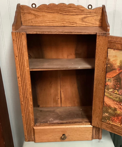 Antique Oak Medicine Cabinet