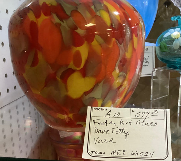 Fenton Limited Edition Dave Fetty Art Glass Vase